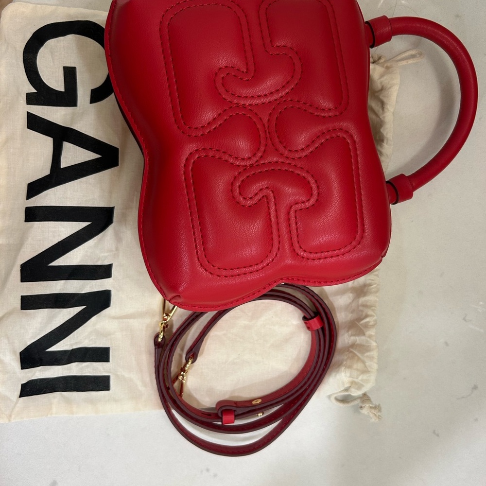 Ganni Bold Red Shoulder Bag